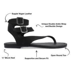 Journee Collection Womens Kyle Ankle Wrap Low Block Heel Sandals -Georgia Shoes Shop GUEST 0029f226 b918 49ee b8cf 037b7c2f5add