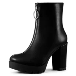 Allegra K Women's Platform Front Zip Chunky Heel Ankle Boots 19 Allegra K Women's Platform Front Zip Chunky Heel Ankle Boots -Georgia Shoes Shop GUEST 00e64176 a570 442c 8e62 e7308f705840