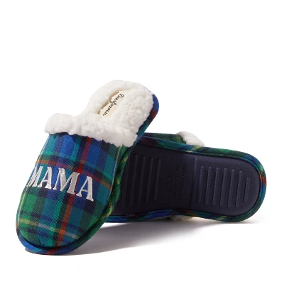 Dearfoams Women's Mama Bear Plaid Scuff Slipper 3 Dearfoams Women's Mama Bear Plaid Scuff Slipper