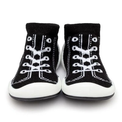 Komuello Toddler First Walk Sock Shoes - Sneakers Black 3 Komuello Toddler First Walk Sock Shoes - Sneakers Black