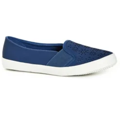 Women's WIDE FIT Laser Cut Skater - Navy | EVANS -Georgia Shoes Shop GUEST 026e7516 badc 4345 86c3 6ce4a8da7739