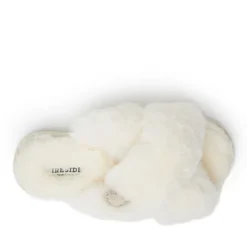 Fireside By Dearfoams Women's New Castle Genuine Shearling Cross Band Slide -Georgia Shoes Shop GUEST 03394214 a2a5 490b 882c 60e39c8958fe
