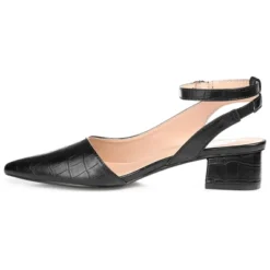 Journee Collection Womens Keefa Pointed Toe Low Block Heel Pumps