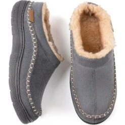 RockDove Men's Aiden Faux Wool Lined Microsuede Slide Slipper -Georgia Shoes Shop GUEST 046a1a2c 3aee 4c13 88a1 209c5ad661c8