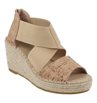 GC Shoes Tia Elastic Cross Strap Espadrille Wedge Sandals 8 GC Shoes Tia Elastic Cross Strap Espadrille Wedge Sandals - Image 6