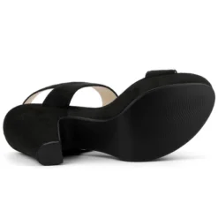 Allegra K Women's Slingback Platform Heels Chunky High Heel Sandals -Georgia Shoes Shop GUEST 054e0e9b 3581 4628 bc8c c82fd1cf5bb7