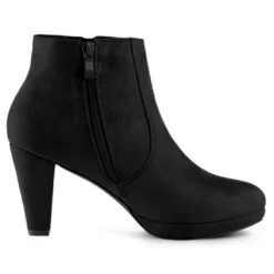 Allegra K Women's Side Zip Low Platform Chunky Heel Ankle Booties -Georgia Shoes Shop GUEST 066a6717 5478 4700 ad2b 23f995d53785