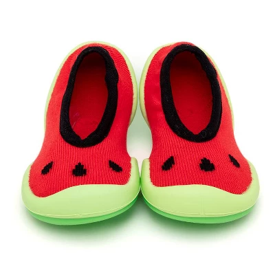 Komuello Baby Girl First Walk Sock Shoes Flat Style - Flat Watermelon 3 Komuello Baby Girl First Walk Sock Shoes Flat Style - Flat Watermelon