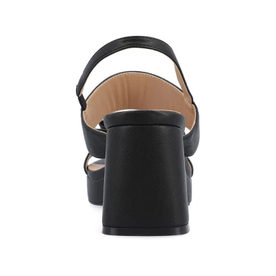 Journee Collection Womens Brookan Sling Back Covered Block Heel Platform Sandals 4 Journee Collection Womens Brookan Sling Back Covered Block Heel Platform Sandals - Image 2