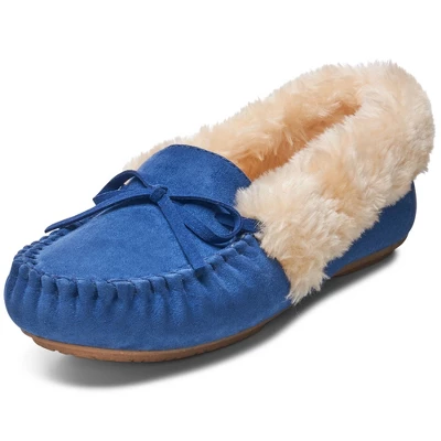 Alpine Swiss Leah Womens Shearling Moccasin Slippers Faux Fur Slip On House Shoes 8 Alpine Swiss Leah Womens Shearling Moccasin Slippers Faux Fur Slip On House Shoes - Image 6