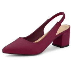 Allegra K Women's Pointed Toe Block Heel Pumps Slingback Heels -Georgia Shoes Shop GUEST 07848fec 4045 4c6c 8a46 9e7fb9cfcd41