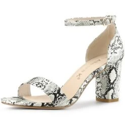 Allegra K Women's Snakeskin Chunky Heels Ankle Strap Sandals -Georgia Shoes Shop GUEST 07b7f253 c656 46ca b1f7 f962bad22e9f