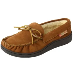 Alpine Swiss Sabine Womens Genuine Suede Shearling Slip On Moccasin Slippers -Georgia Shoes Shop GUEST 0a5488c8 1133 4902 82ad bf48bd34c436