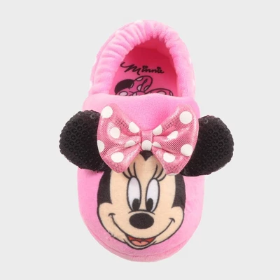 Toddler Girls' Disney Minnie Sock Slippers - Pink 4 Toddler Girls' Disney Minnie Sock Slippers - Pink - Image 2
