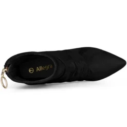 Allegra K Women's Pointy Toe Back Zip Stiletto Heel Ankle Boots -Georgia Shoes Shop GUEST 0fd291cd 9207 4902 9e0e f74db02bbc3d