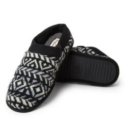 Dearfoams Men's Asher Knit Clog Slipper