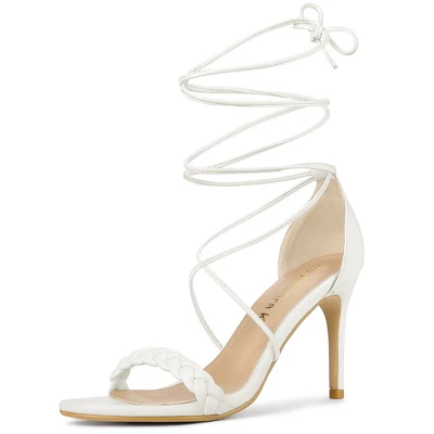 Allegra K Women's Stiletto High Heels Lace Up Strappy Heel Sandals 8 Allegra K Women's Stiletto High Heels Lace Up Strappy Heel Sandals - Image 6