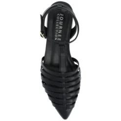 Journee Collection Womens Alivia Ankle Strap Block Heel Pointed Toe Flats -Georgia Shoes Shop GUEST 1216edd8 6263 4a13 8e35 ae233782287f