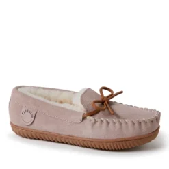Fireside By Dearfoams Women's Alice Springs Shearling Water Resistant Indoor/Outdoor Moccasin Slipper -Georgia Shoes Shop GUEST 15ea7f33 3cd3 4b6f 8f96 44f87c4eee3e