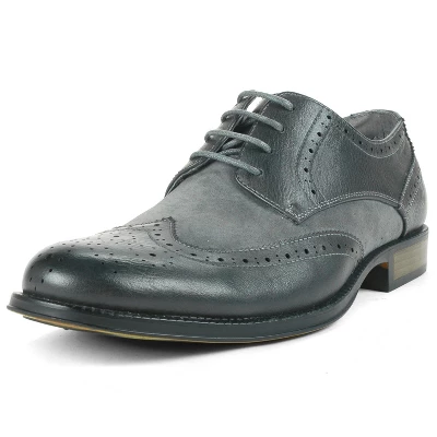 Alpine Swiss Zurich Mens Wing Tip Oxfords Two Tone Brogue Medallion Dress Shoes 5 Alpine Swiss Zurich Mens Wing Tip Oxfords Two Tone Brogue Medallion Dress Shoes - Image 3