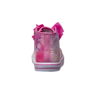 Laura Ashley Toddler Girls' Multi Color Bow Detail Lace Up Canvas Sneakers High Top - A Stylish And Versatile Option (Toddler) 5 Laura Ashley Toddler Girls' Multi Color Bow Detail Lace Up Canvas Sneakers High Top - A Stylish And Versatile Option (Toddler) - Image 3