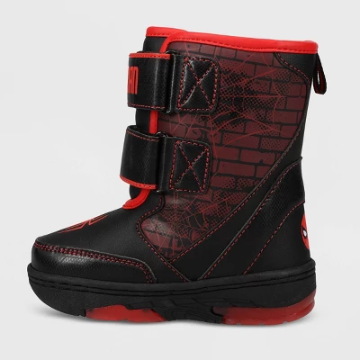 Marvel Toddler Boys' Spider-Man Winter Boots - Red/Black 4 Marvel Toddler Boys' Spider-Man Winter Boots - Red/Black - Image 2
