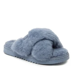 Fireside By Dearfoams Women's New Castle Genuine Shearling Cross Band Slide -Georgia Shoes Shop GUEST 18b1b08c 03a4 4c8a b83c 69c770387eb0