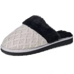 Alpine Swiss Grace Womens Cable Knit Memory Foam Scuff Slippers -Georgia Shoes Shop GUEST 19a9a3c7 58f0 4941 b407 476b5fe43b62