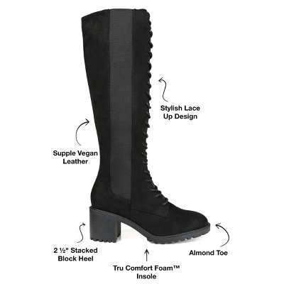 Journee Collection Womens Jenicca Tru Comfort Foam Wide Calf Stacked Heel Knee High Boots 9 Journee Collection Womens Jenicca Tru Comfort Foam Wide Calf Stacked Heel Knee High Boots - Image 7