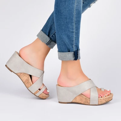 Journee Collection Womens Rayna Tru Comfort Foam Wedge Heel Slip On Sandals 10 Journee Collection Womens Rayna Tru Comfort Foam Wedge Heel Slip On Sandals - Image 8