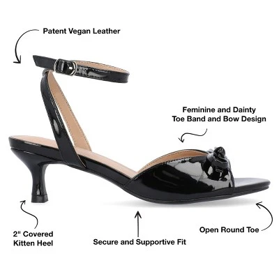 Journee Collection Womens Jennifer Kitten Heel Ankle Strap Open Toe Pumps 9 Journee Collection Womens Jennifer Kitten Heel Ankle Strap Open Toe Pumps - Image 7