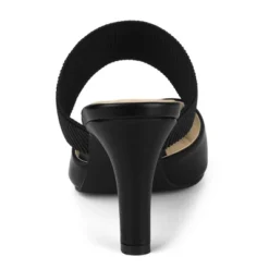 Allegra K Women's Pointed Toe Elastic Strap Stiletto Heels Mules -Georgia Shoes Shop GUEST 1bb95491 2fd1 43d2 8cc8 df822286b2e1