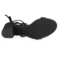 Allegra K Women's Open Toe Lace Up Mid Chunky Heeled Sandals -Georgia Shoes Shop GUEST 1bdb4c14 6358 4084 90dd e4ff003990c7