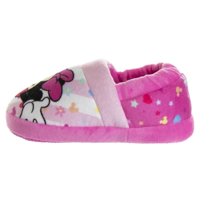 Disney Kids Girl's Minnie Mouse Slippers - Plush Lightweight Warm Comfort Soft Aline House Slippers – Pink White (size 5-12 Toddler/Little Kid) 6 Disney Kids Girl's Minnie Mouse Slippers - Plush Lightweight Warm Comfort Soft Aline House Slippers – Pink White (size 5-12 Toddler/Little Kid) - Image 4
