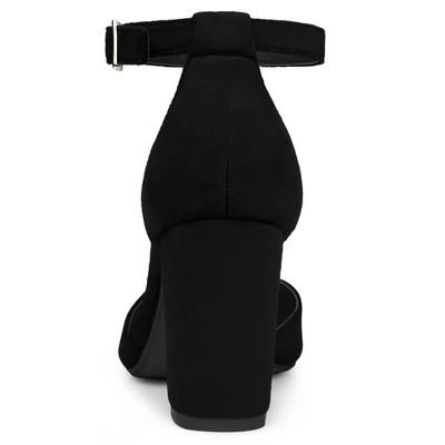 Allegra K Women's Ankle Strap Pointed Toe Block Heels Pumps 5 Allegra K Women's Ankle Strap Pointed Toe Block Heels Pumps - Image 3