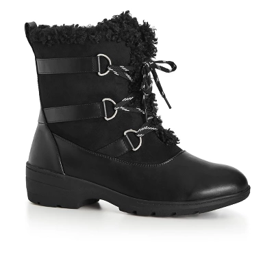 Women's WIDE FIT Jill Cold Weather Boot - Black | CLOUDWALKERS 6 Women's WIDE FIT Jill Cold Weather Boot - Black | CLOUDWALKERS - Image 4