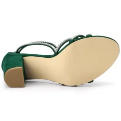 Allegra K Women's Rhinestones Strappy Chunky Heel -Georgia Shoes Shop GUEST 1cdb1d18 6c9e 497c 88a9 b388b225bd64