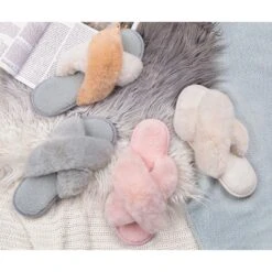 RockDove Women's Adeline Cross-Band Faux Fur Slide Slipper 17 RockDove Women's Adeline Cross-Band Faux Fur Slide Slipper -Georgia Shoes Shop GUEST 1d4a628c b7f9 4a71 bab4 4e4235e25df9