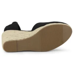 Allegra K Women's Closed Toe Espadrilles Wedges Tie Up Wedge Sandals -Georgia Shoes Shop GUEST 1e6f585a 1fdd 42d9 ad86 b3971887da55