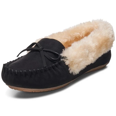 Alpine Swiss Leah Womens Shearling Moccasin Slippers Faux Fur Slip On House Shoes 7 Alpine Swiss Leah Womens Shearling Moccasin Slippers Faux Fur Slip On House Shoes - Image 5