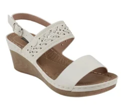 GC Shoes Foley Perforated Comfort Slingback Wedge Sandals -Georgia Shoes Shop GUEST 1f1cfc3a 913d 4cc2 a580 4669bc00fd85
