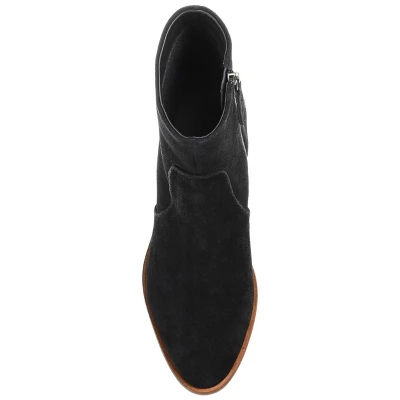 Journee Signature Womens Genuine Leather Airly Almond Toe Stacked Ankle Booties 5 Journee Signature Womens Genuine Leather Airly Almond Toe Stacked Ankle Booties - Image 3