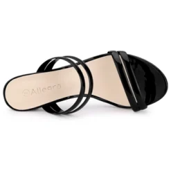 Allegra K Women's Clear Strappy Slide Mule Block Heel Sandal -Georgia Shoes Shop GUEST 22b28c5a cf8b 4446 8691 2358587c02dd