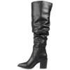 Journee Collection Womens Pia Tru Comfort Foam Wide Calf Stacked Heel Over The Knee Boots