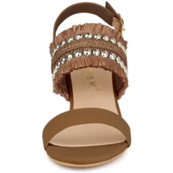 Allegra K Women's Boho Buckle Ankle Strap Chunky Heels Sandals -Georgia Shoes Shop GUEST 24d8ab51 31db 4627 9184 52f19c193396