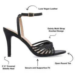 Journee Collection Womens Vanita Multi Strap Stiletto Open Toe Pumps -Georgia Shoes Shop GUEST 2682436e 7214 4953 833d 236dc7976779