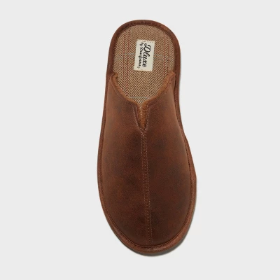 Dluxe By Dearfoams Men's Damien Scuff Slippers - Brown 4 Dluxe By Dearfoams Men's Damien Scuff Slippers - Brown - Image 2