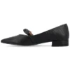 Journee Collection Womens Cait Textured Material Slip On Mary Jane Flats