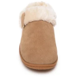 Minnetonka Women's Suede Camp Collar Scuff Slide Slippers