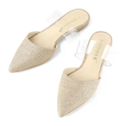 Allegra K Women's Glitter Clear Strap Flat Mules 16 Allegra K Women's Glitter Clear Strap Flat Mules -Georgia Shoes Shop GUEST 28930154 10a6 46bf a4a1 7dab176e77aa